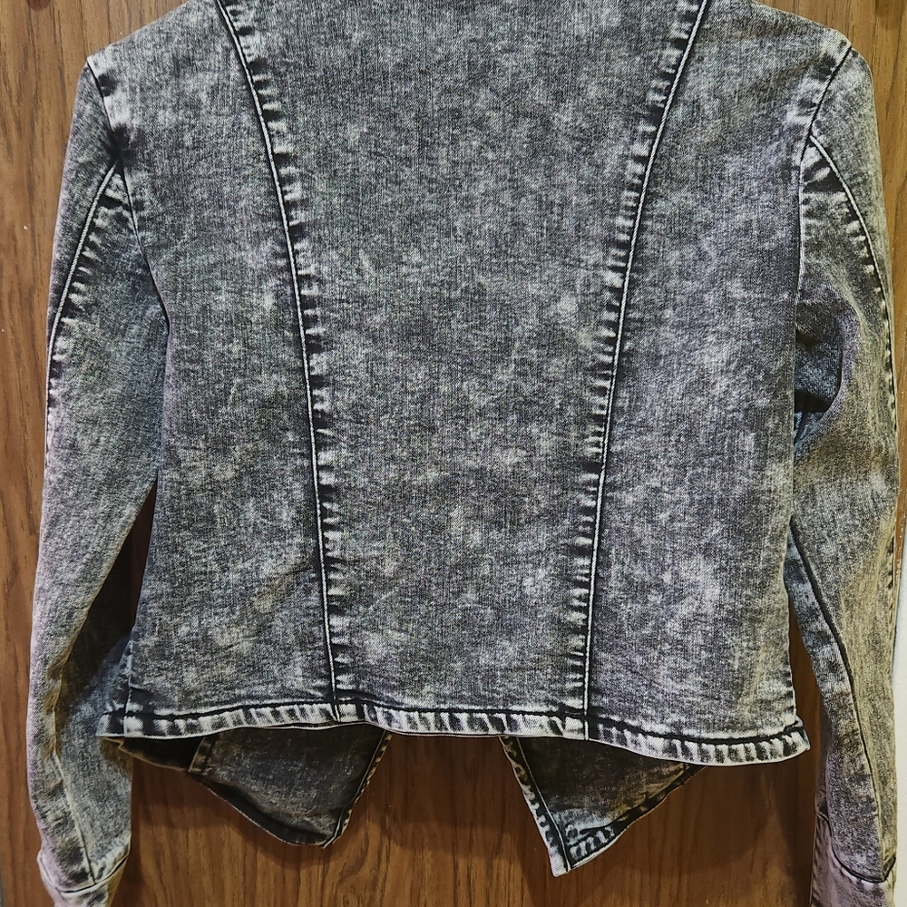 Black Denim Washed Jean Jacket
